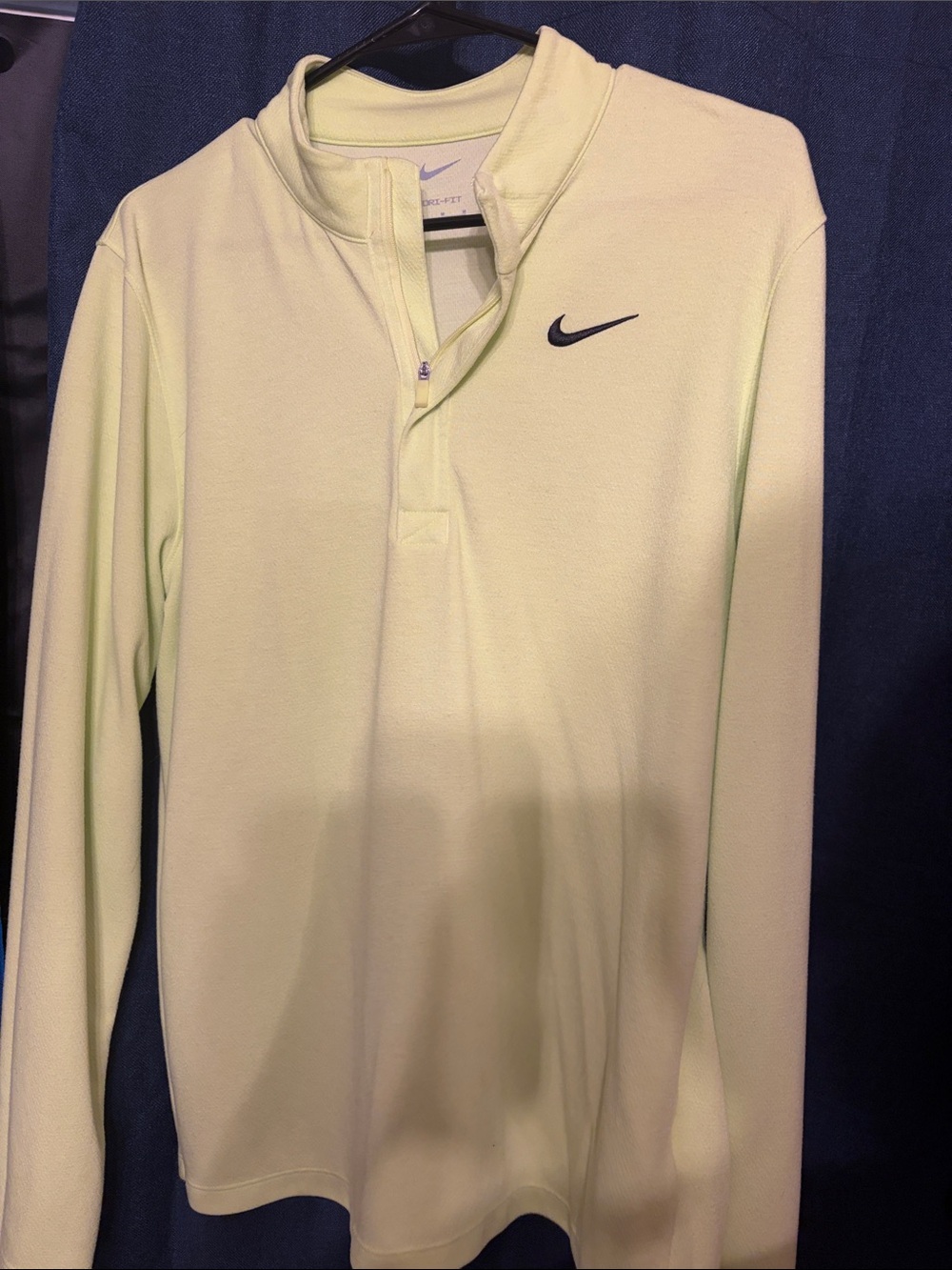 Nike Neon Green Quarter-Zip Performance Pullover